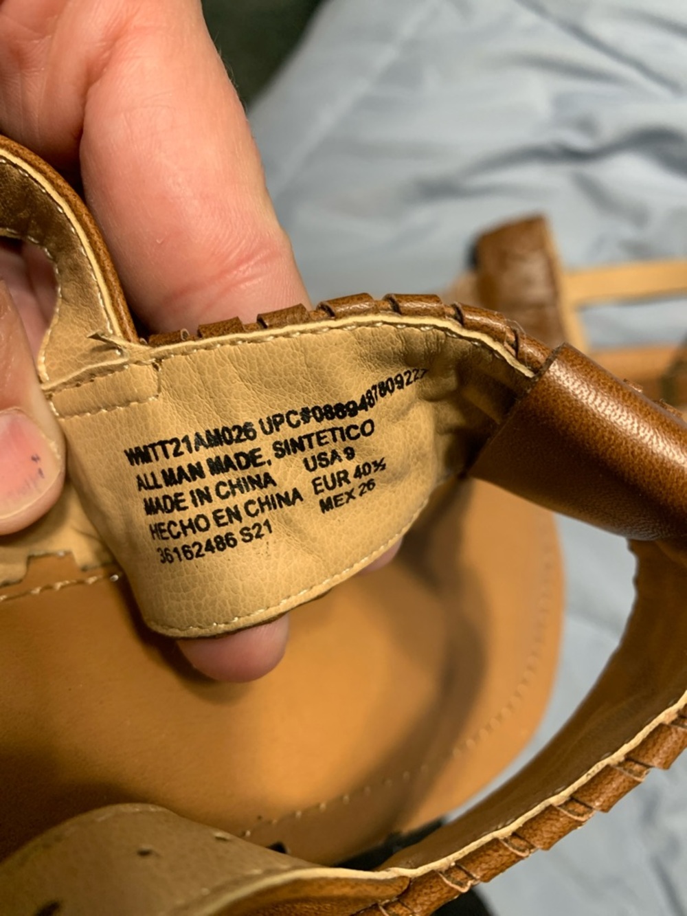 Time and Tru Tan Braided Toe-Post Sandals with Ankle Buckle - Picture 5 of 5